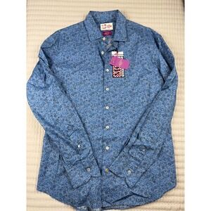 MC2 SAINT BARTH 100% COTTON LONG SLEEVE BUTTON DOWN SHIRT MADE IN MILANO/ITALY